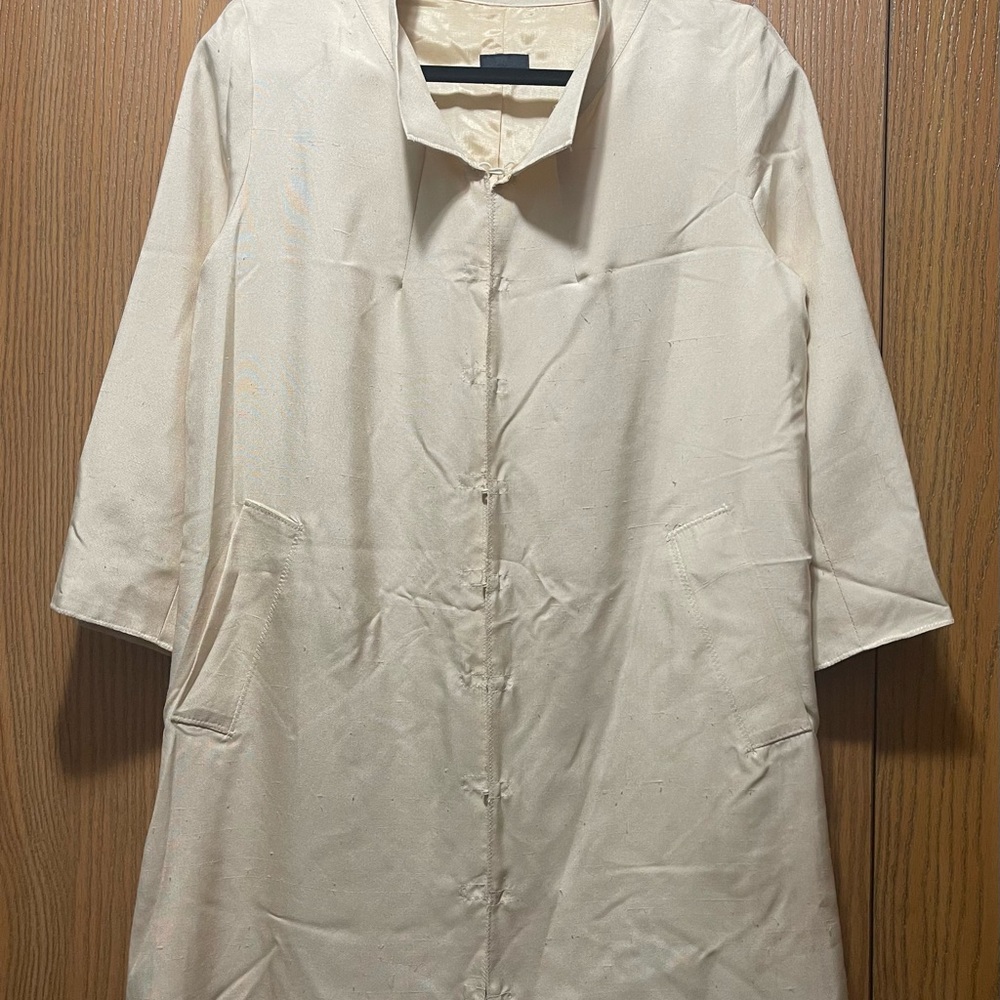 Wren Cream Silk Dress/Jacket Sz M